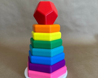 Color Stacker | Montessori | Stacking Ring Tower | Learning Toy | School Play