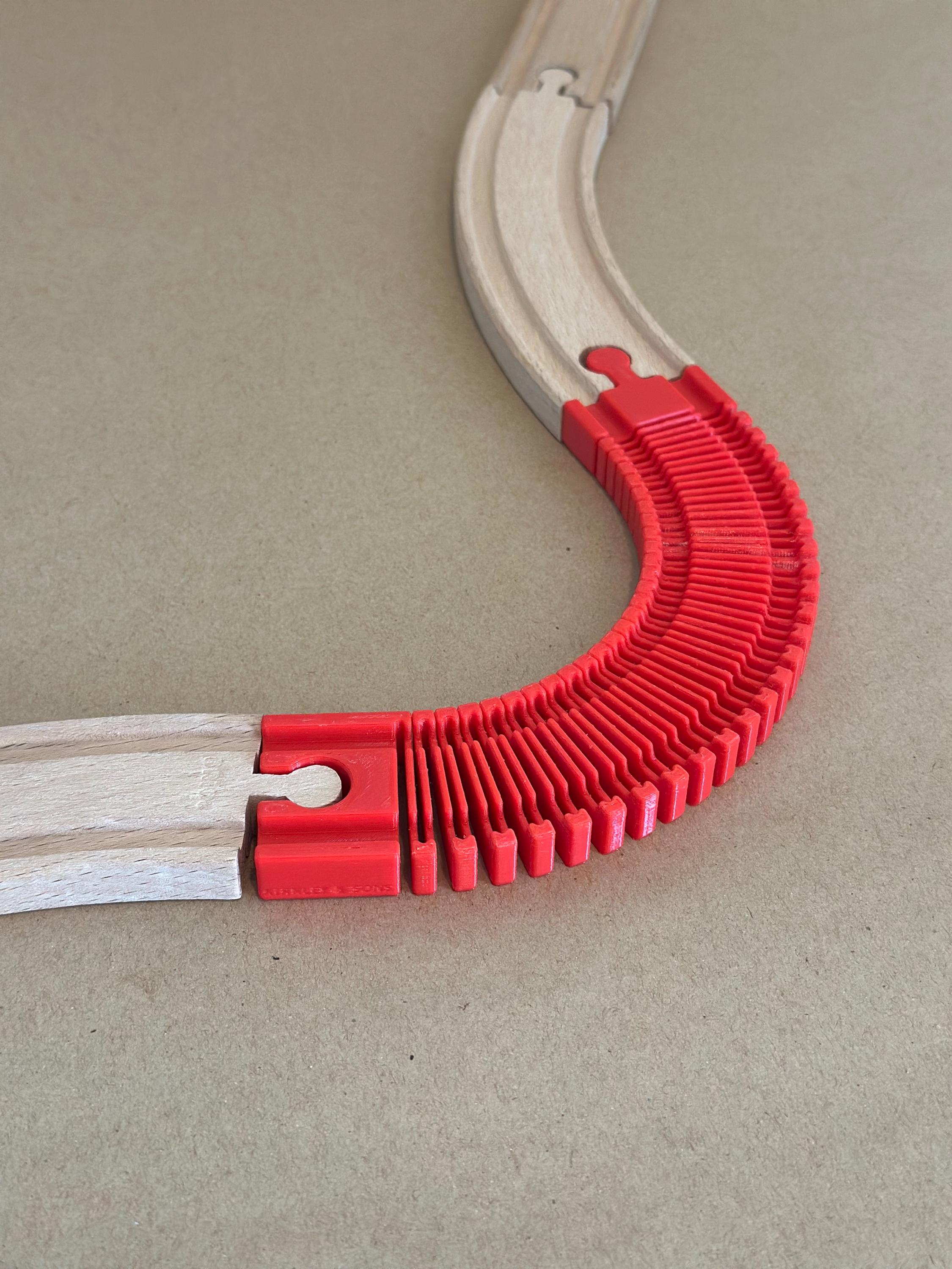 Rail Flexible Pour Chemin De Fer En Bois - Extension Courbe Créative Compatible Brio, Hape, IKEA Lillabo