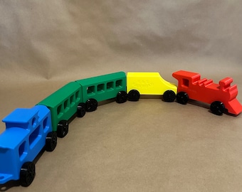 Toy Train Set | Five Piece Set | Montessori | Push & Pull | Learning Toy | Open-ended Play