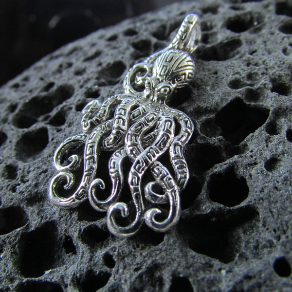 Octopus Pendant Necklace | Sterling Silver | Ocean | Beach | Gift | Jewelry | Handmade | Unique