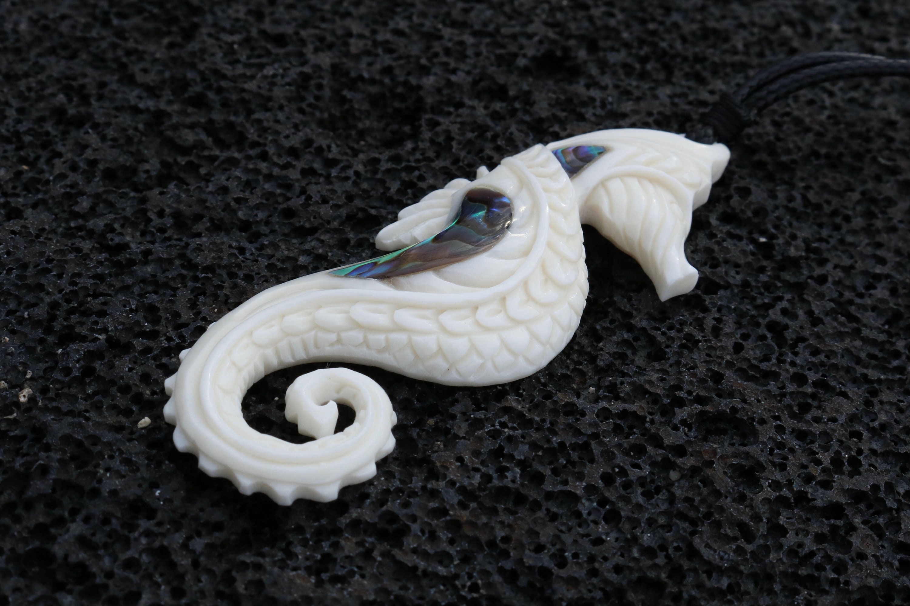Seahorse Hawaiian Aumakua Spirit Guardian Bone Handmade Carved | Etsy 