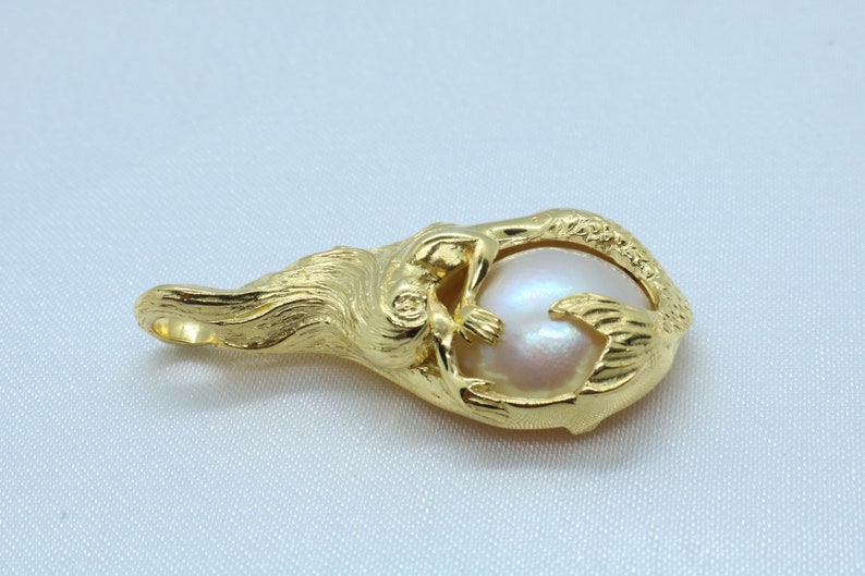 Mermaid 18K Gold Vermeil Pearl and Lab-Grown Multi-Stone Ring