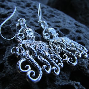 Octopus Earrings  | Sterling Silver | Ocean | Beach | Gift | Jewelry | Handmade | Unique