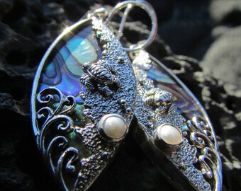 Orecchini a forma di tartaruga, in argento Sterling 925, a forma di