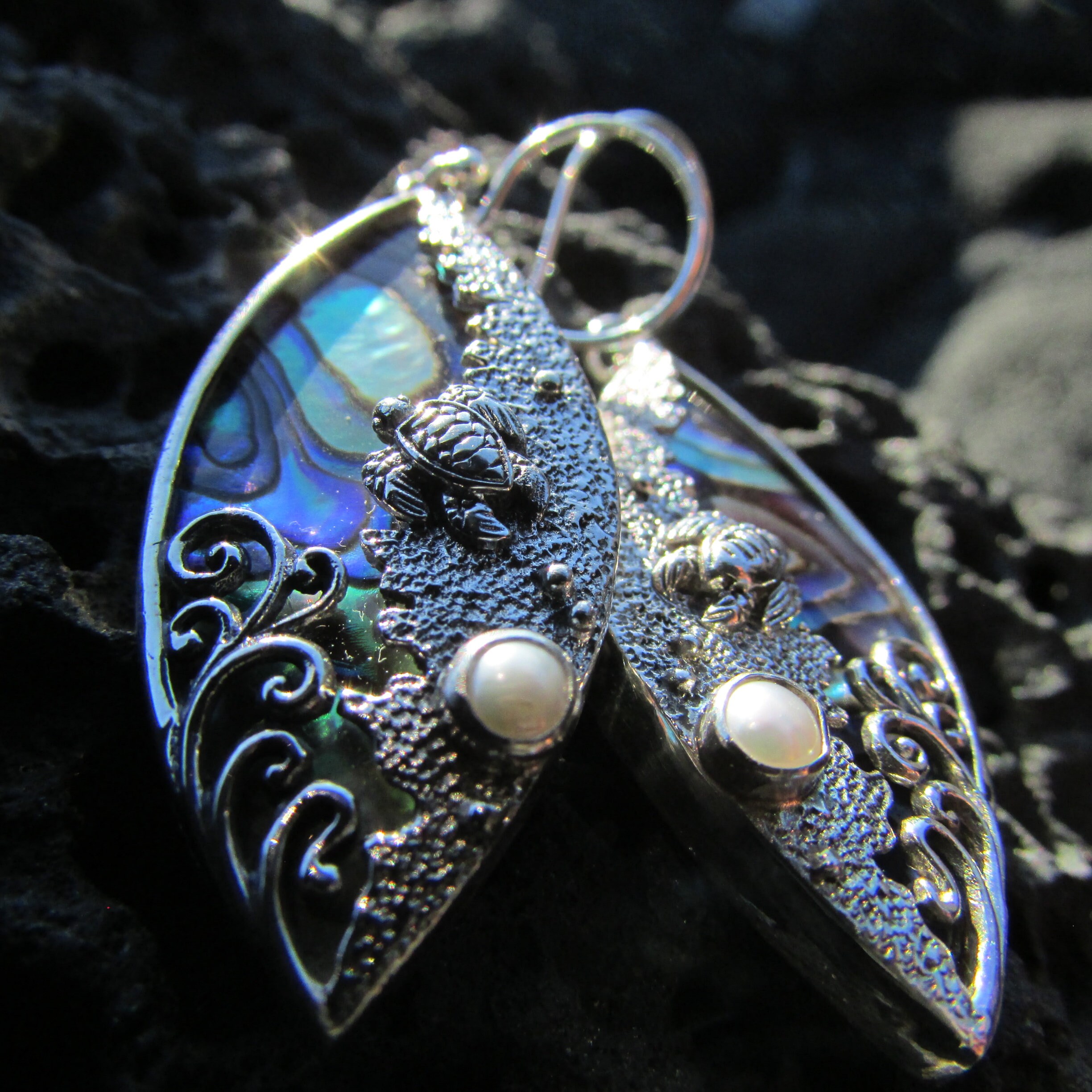 Orecchini a forma di tartaruga, argento 925 - regalo per lei