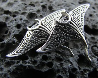 Manta Ray Earrings Studs | Sterling Silver | Ocean | Beach | Gift | Jewelry | Handmade | Unique