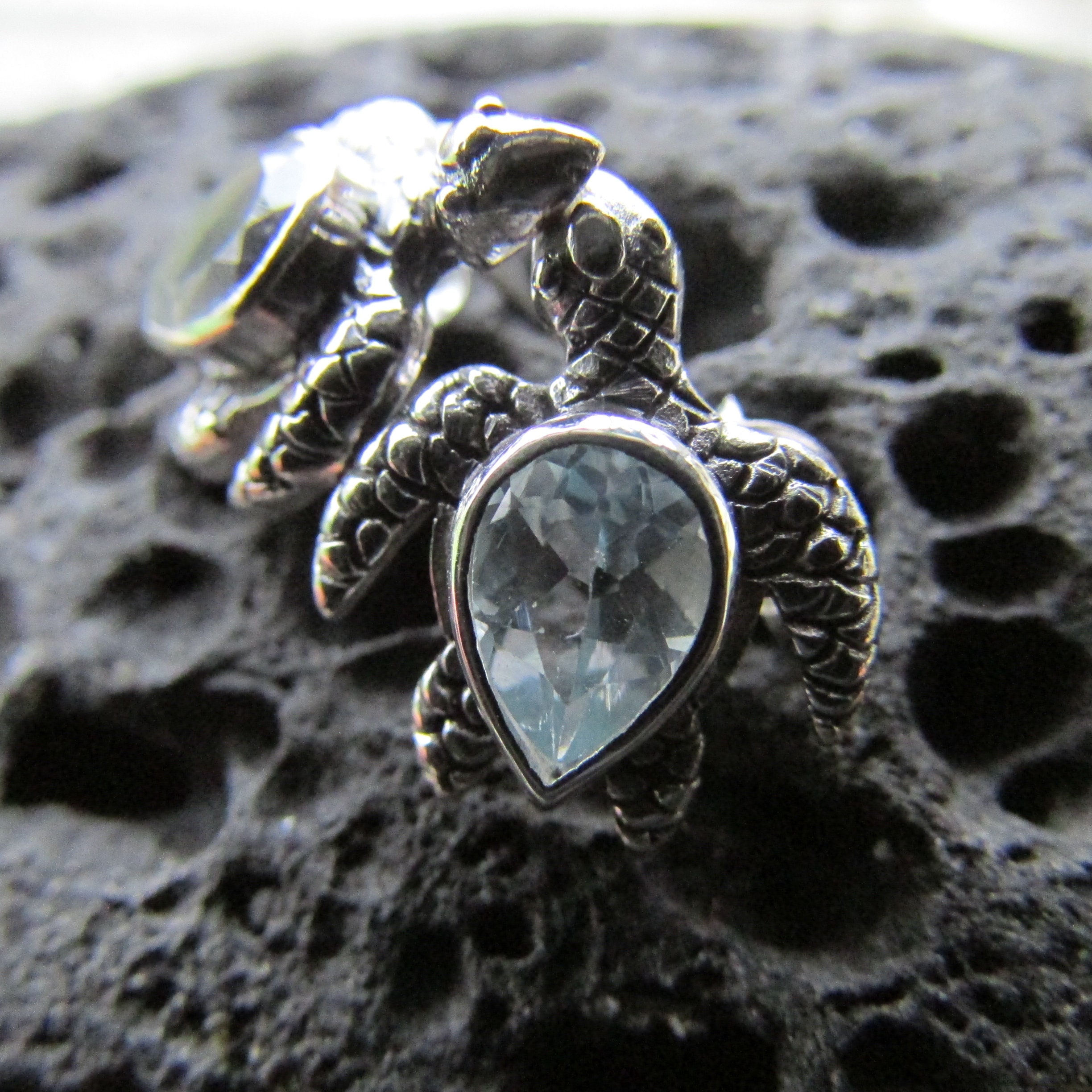 Orecchini A Forma Di Tartaruga Marina Con Pietra Di Luna Blu E Simbolo Onda, In Acciaio Inossidabile, Regalo Estivo Per Amanti Dell'Oceano