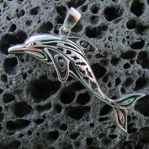 Dolphin Necklace Pendant | Sterling Silver | Ocean | Beach | Gift | Jewelry | Handmade | Unique
