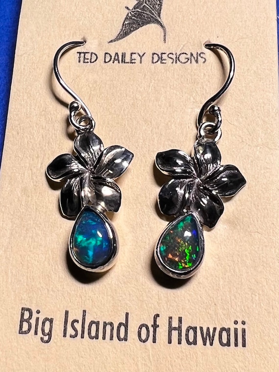 Parure In Argento Di Anello, Pendente E Orecchini Con Opali - Foto 9