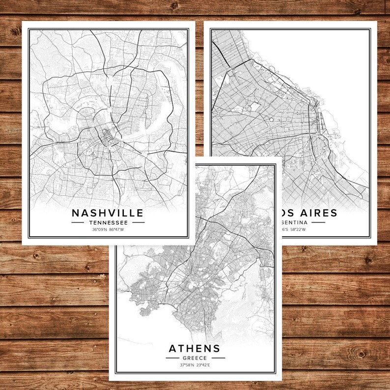Custom City Map Custom Map Art Custom Map Print City Map Etsy
