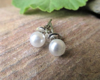 6mm pearl stud earrings pearl studs faux pearl vegan pearl bridal earrings bridal pearl earrings pearl jewelry bridal gifts.