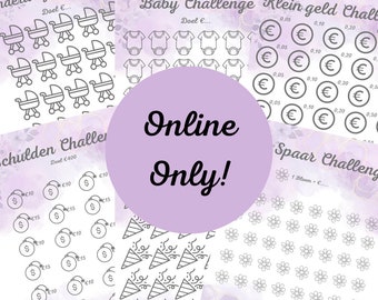 Kleine Geld-Spar-Challenge - Sparmethode - Haushaltsbuch - Cashstuffen -