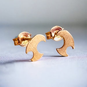 Fashion rose gold handmade unisex silver stud earrings