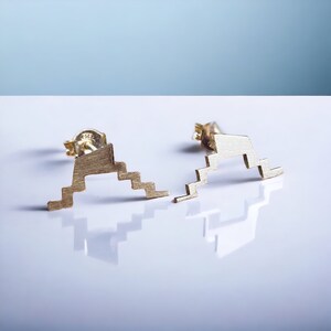 Authentic and minimal handmade unisex silver stud earrings