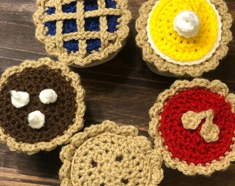 Pie Marshmallow Mug Hat |  Tiered Tray | Lemon • Berry • Pumpkin • Blueberry • Cherry • Chocolate