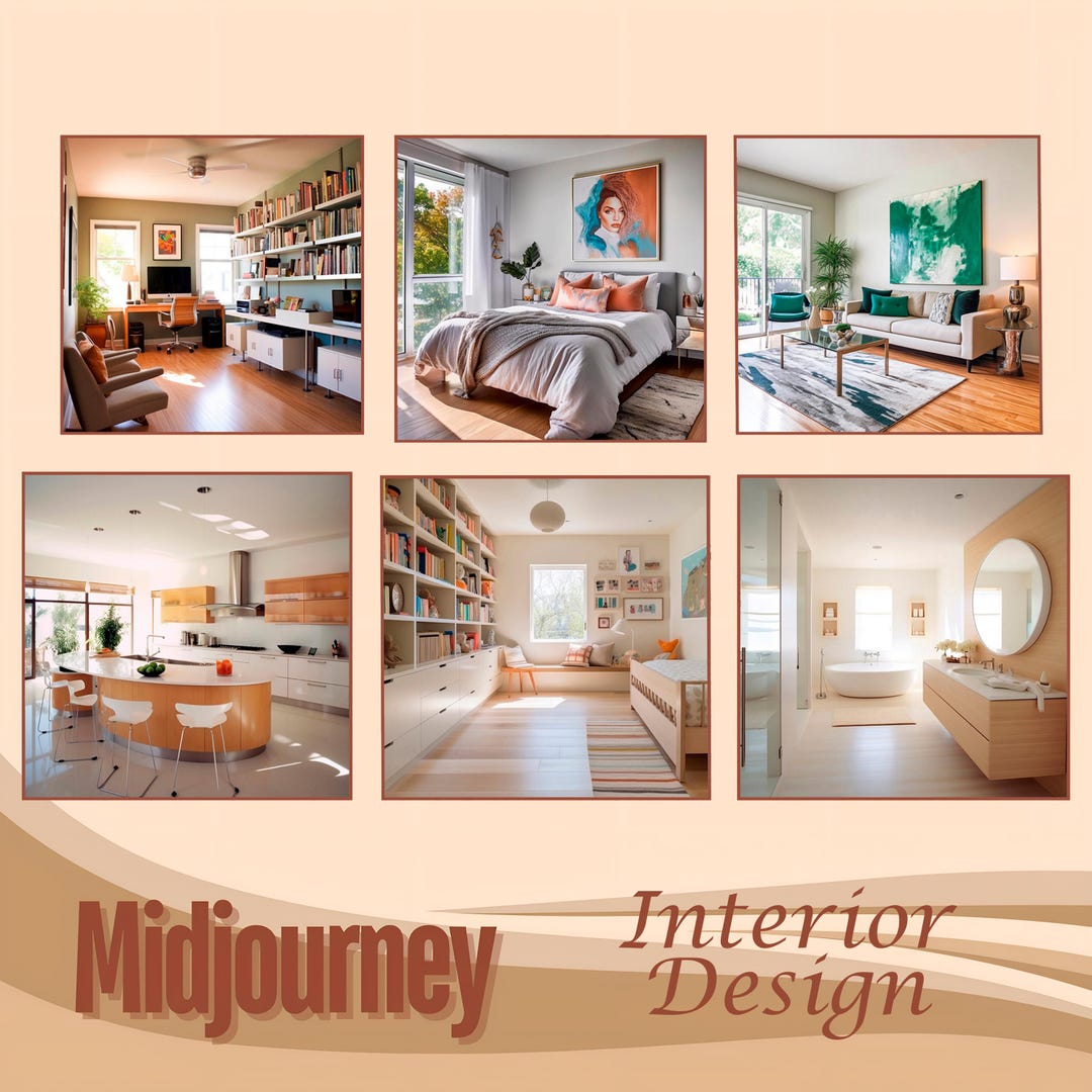 Midjourney Interior Design Prompts Modern Contemporary Design Digital ...