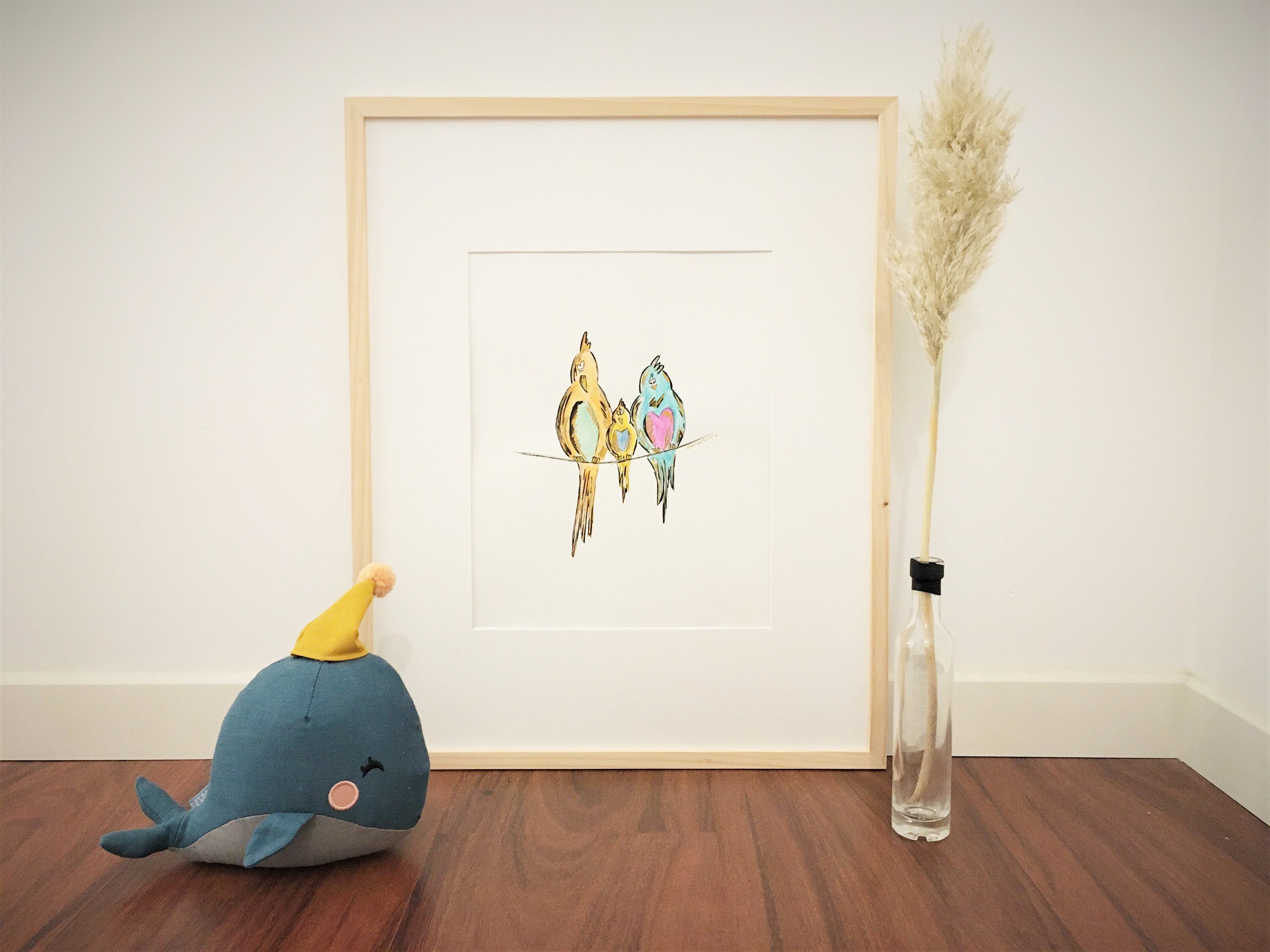 Affiche Chambre Famille Oiseaux