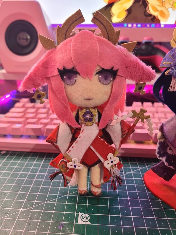 Yae Miko Priestess Foxy Kitsune Genshin Impact Plush Handmade - Etsy