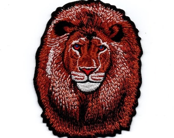 Lion - Iron on Patch Embroidered Applique Motif