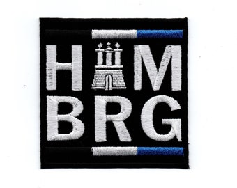 HAM BRG - Iron on Patch Embroidered Applique Motif