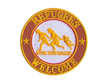 Vluchtelingen welkom - Patch strijkapplicatie