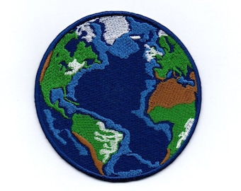 Aarde - opstrijkbare naai op geborduurde badge applique motief patch