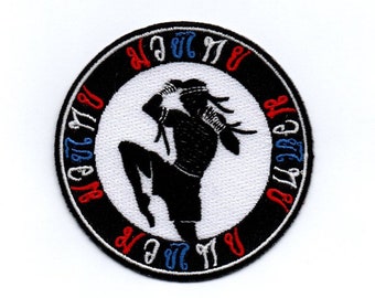 Muay Thai - Strijk op naai op geborduurde badge applicatie motief patch