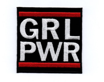GIRL POWER - Iron on Patch Geborduurd Applique Motief