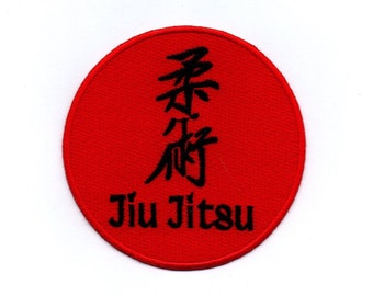 Jiu Jitsu - Iron on Sew on Embroidered Badge Applique Motif Patch