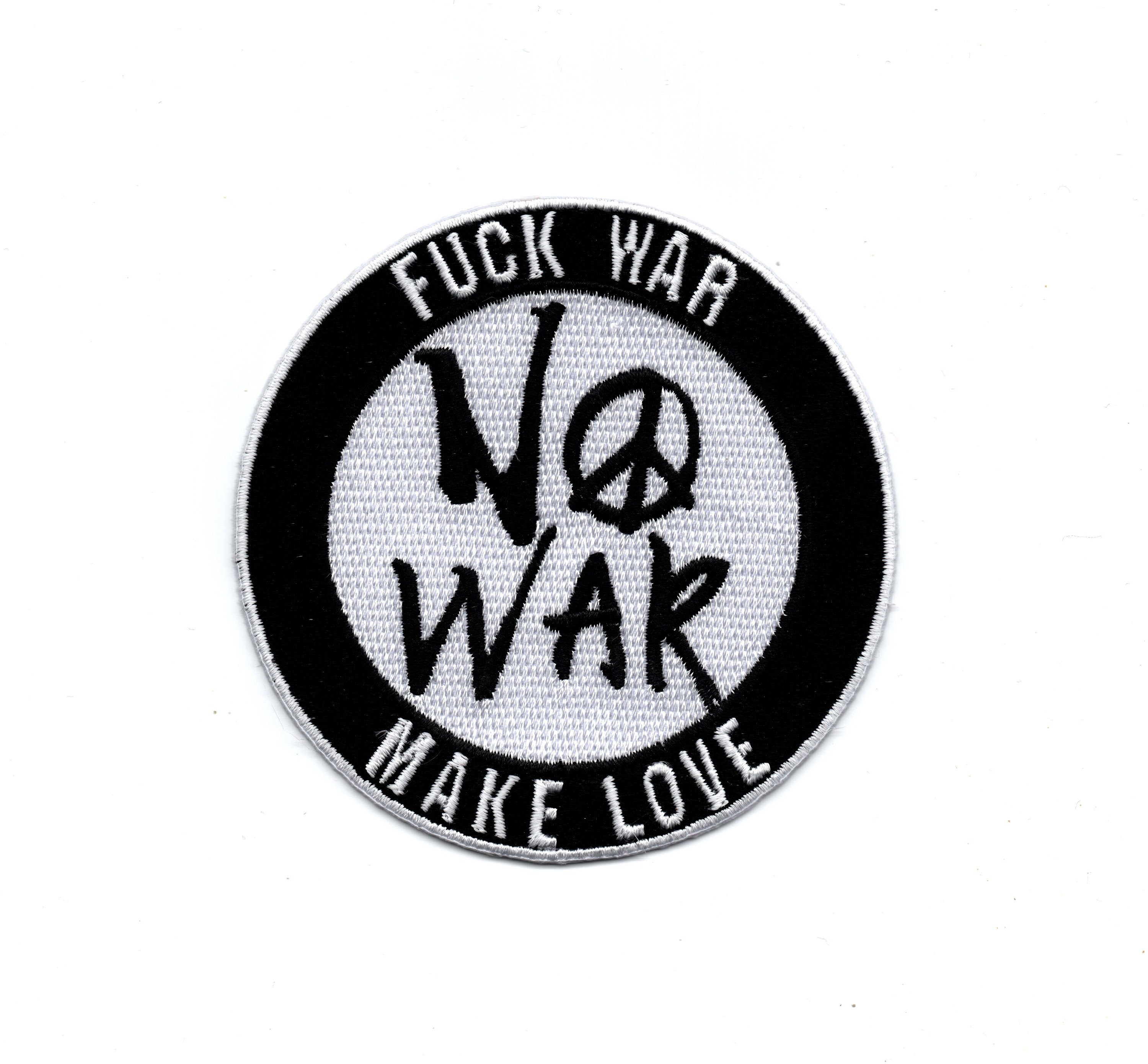 Patch Thermocollant "Make Love Not War" Finally Home - Motif Fleur Hippie Peace, à Repasser Ou Coudre - Pour Vêtements, Sacs, Déco