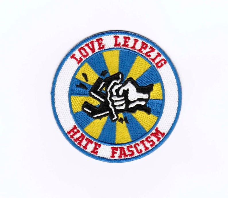 hate fascism iron on sew love Leipzig badge Leipzig patch patch