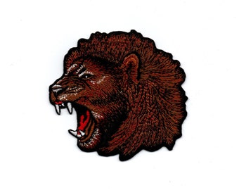 Leeuw - patch / strijken beeld / borduurwerk beeld / patch