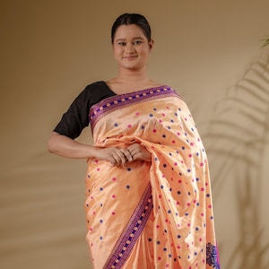 Assam Silk Saree/Mulberry Pat Silk Saree/Handloom Silk Saree/Silk Mark Certified