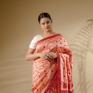 Assam Silk Saree/Mulberry Pat Silk Saree/Handloom Silk Saree/Silk Mark Certified