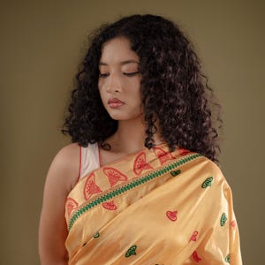 Assam Silk Saree/Mulberry Pat Silk Saree/Handloom Silk Saree/Silk Mark Certified