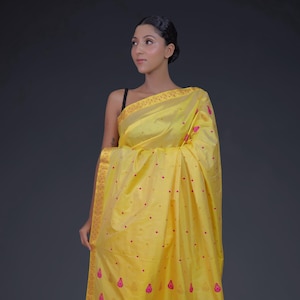 Assam Silk Saree/Mulberry Pat Silk Saree/Handloom Silk Saree/Silk Mark Certified