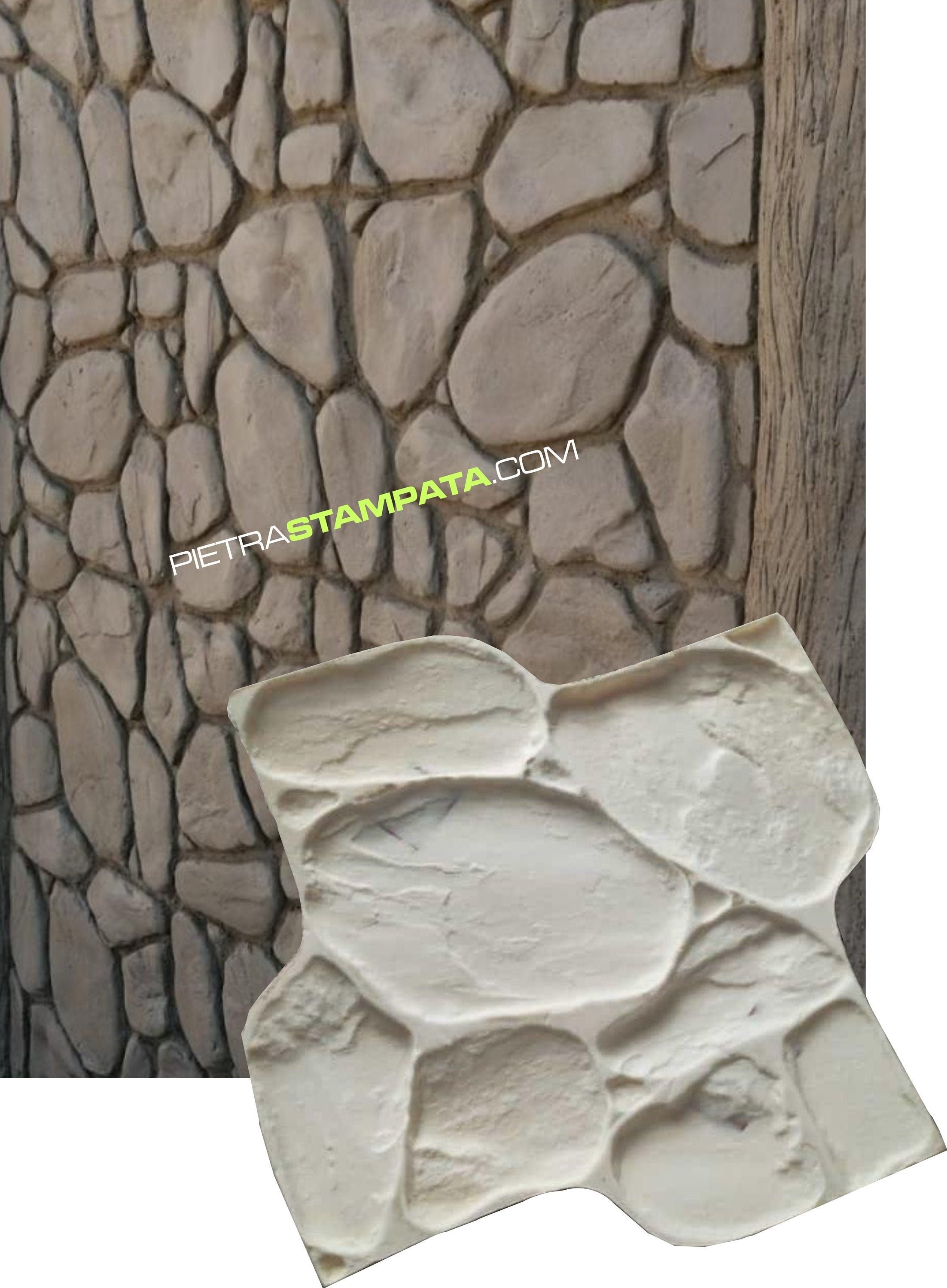 Stampo per intonaco stampato muro stampato pietra ricostruita vertical  concrete stamps texture mat decorative STONE WALL -  Italia