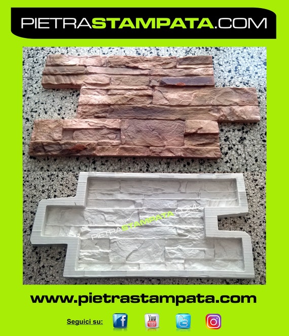 Stampo per gesso o cemento finta pietra CONCRETE CEMENT PLASTER mold veneer  stone mold polyurethane stone mold -  Italia