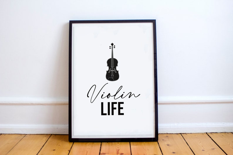 Druckbare Wand Kunst/Musik Print/druckbare Zitat/Drucke/Poster/Instant Download/Violine/Musik/Saiteninstrument/Wand-Dekor/Mozart/Beethoven Bild 2