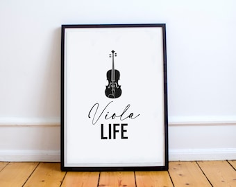 Drukowalna sztuka ścienna/Druk muzyczny/Drukowany cytat/Druki/Plakat/Natychmiastowe pobieranie/Altówka/Muzyka/Instrument strunowy/Dekoracja ścienna/Mozart/Beethoven