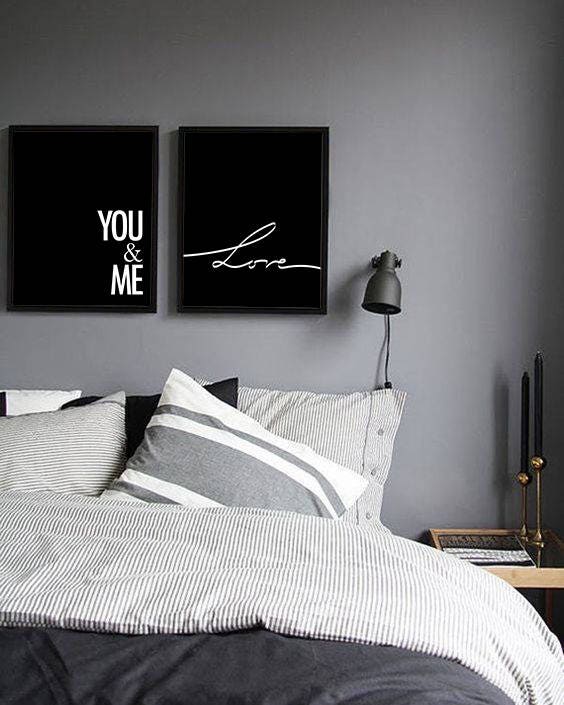 You and Me Wall Art You and Me Print Love Wall Art Etsy