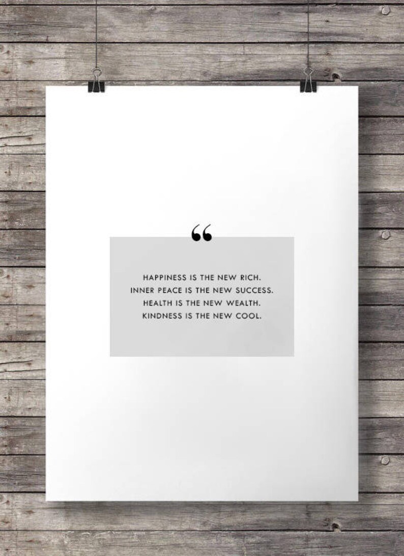 Happiness Wall Art Happiness Print Quote Print Quote Wall | Etsy