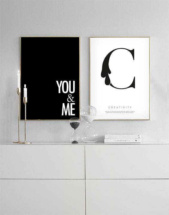 You and Me Wall Art You and Me Print Love Wall Art Etsy