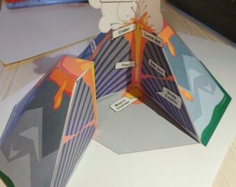 DIY Paper Volcano - Educational toy - School Project