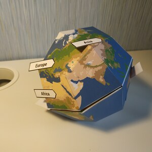 DIY Paper Globe 3D Template School Project Layers of the | Etsy