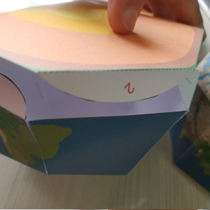DIY Paper Globe 3D Template School Project Layers of the | Etsy