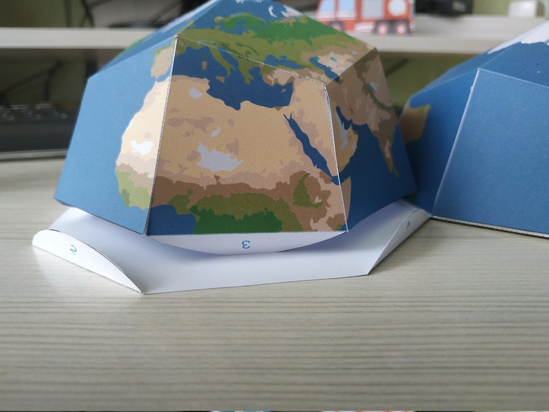 DIY Paper Globe 3D Template School Project Layers of the | Etsy
