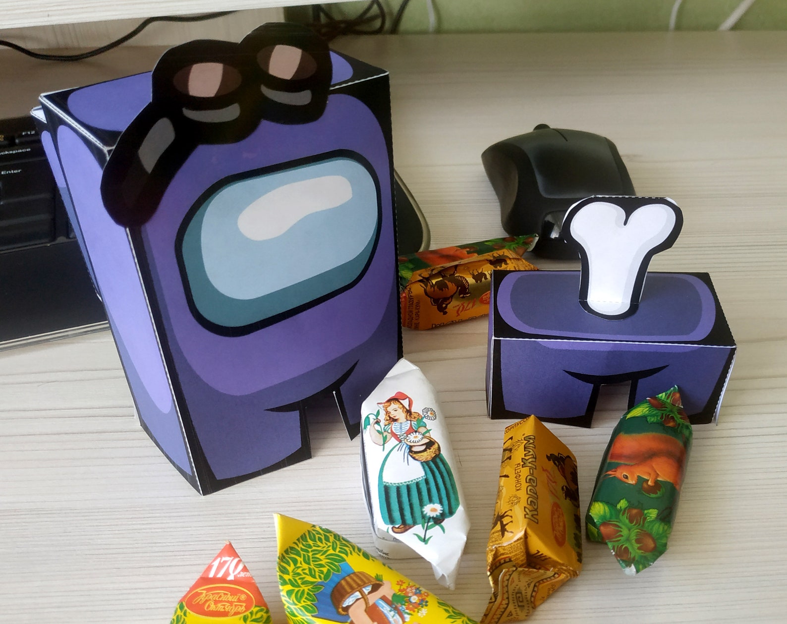 DIY Among Us Party Paper Box Fanart Favor Box Vector PDF Etsy