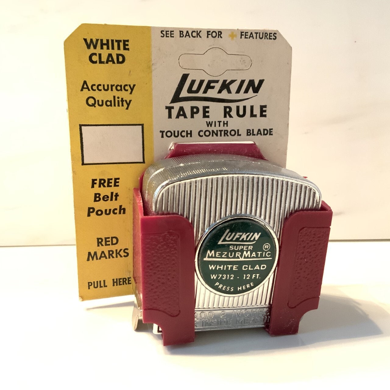 Eslon Measuring Tape, 66ft PVC Fibreglass Fabric Strip, Vintage