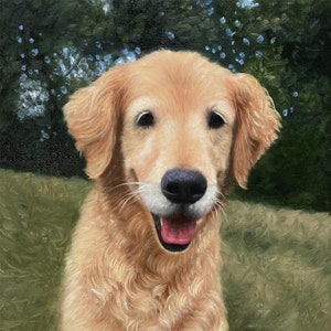 Custom Pet Portrait Painting, Personalized Dog Portrait, Commission Cat Portrait, Animal Portrait, Hand Painted Portrait Painting on Canvas